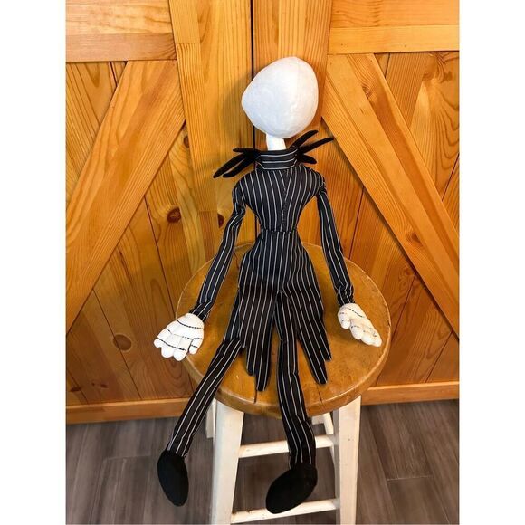 NIGHTMARE BEFORE CHRISTMAS Jack Skellington 26" Bendy Plush POSEABLE Disney (427 - Picture 5 of 10